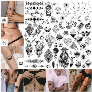 Realistic Tiny Tattoos - 279 Mix & Match Set - Tattoos Adults Women Men,